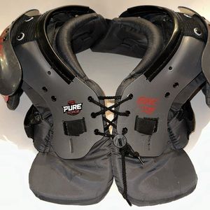 Bike Youth BYSH 17 Pyre Force Shoulder Pads Gray & Red Size Small